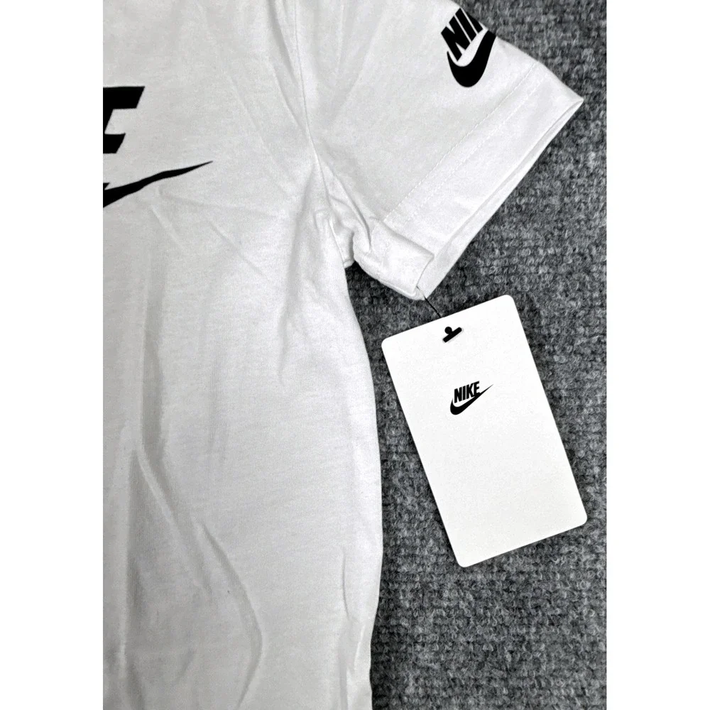 Nike Toddler 4T Futura Logo Graphic T-Shirt White 4T Kids NWT